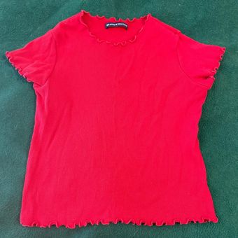 Brandy Melville Red Crop Top Tee Shirt Size undefined - $15 - From Shelby