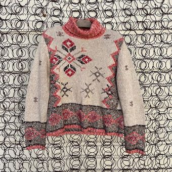 Christopher & Banks Y2K hand embroidered fair isle BoHo