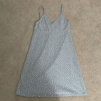 Light blue flower print brandy melville amara dress.