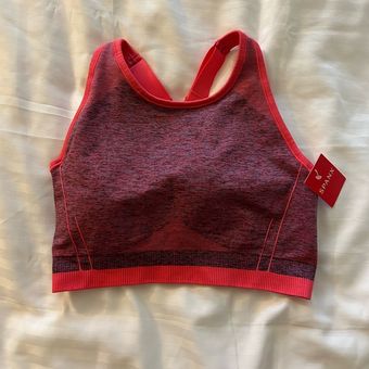 Spanx New Seamless Sculpt Sports Bra Size Large Coral Crossover