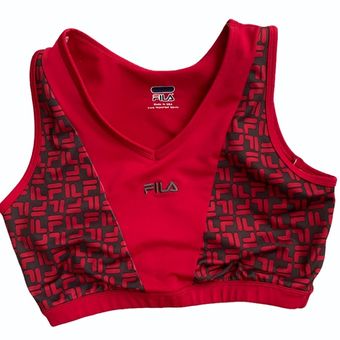 FILA Red Logo Sports Bra Size M - $40 - From Lovewhatyoudo