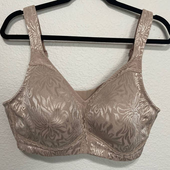 Wingslove Bra 44C Wireless Toffee Beige Full Coverage Tagless Non Padded  Floral Size undefined - $22 - From Twisted