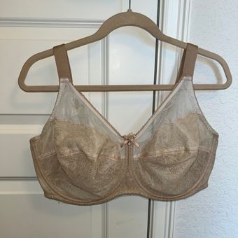 Wacoal Unlined Underwire Lace Bra 855186 Tan Size 44 F / DDD - $29 - From  Shannon