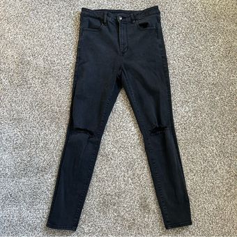 AE next level stretch skinny ripped jeans