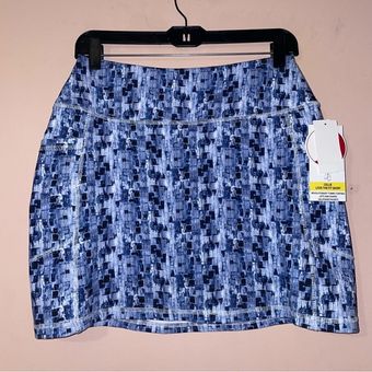 Intro. Love The Fit Blue Abstract Mini Cellie Skort Size Petite S NWT