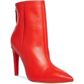 fuerte violación jueves Steve Madden Red Zipper Pointed Toe Ankle Boots Size 8 - $49 (69% Off  Retail) New With Tags - From Threelafleurs