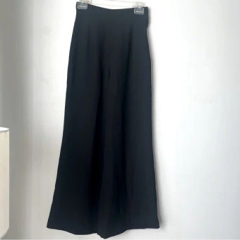 Black High Rise Wide Leg Pants