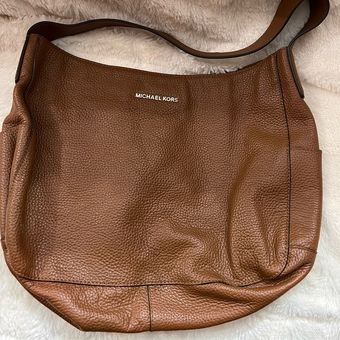 MICHAEL KORS HAMILTON MEDIUM SATCHEL SHOULDER PEBBLED LEATHER BAG