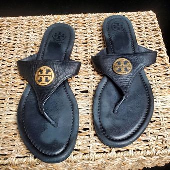 Tory Burch Thora Thong Sandals Black