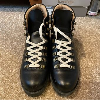 American Eagle Womens Size 8 Faux Leather Boots Black Lace Up