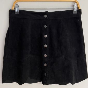 American Eagle AE Faux Suede Mini Skirt NWT Black Size 6 - $25