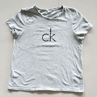 Calvin Klein Woman's Gray T-shirt Size M - $10 - From Aimee