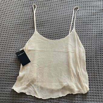 Brandy Melville Cream Knit Flowy Top Size undefined - $20 New With Tags -  From Natalie