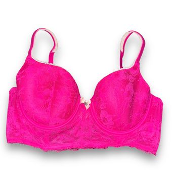 Victoria's Secret Lined Demi Buste Double lace bra Pink Size 36 C