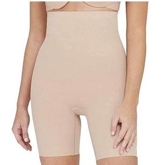 Spanx Power Panties Beige Long Leg ~ Women's Size D Tan - $18