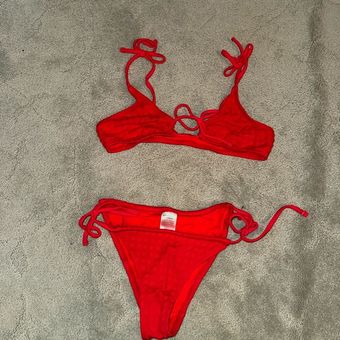 Topshop cheap red bikini