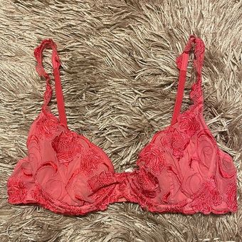 Victoria's Secret Vintage Pink Lace Underwire 36B Bra Size undefined - $16  - From Tara