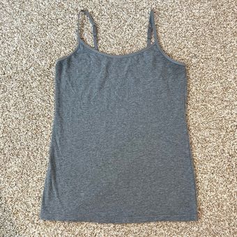 Felina Grey Cotton Stretch Camisole C2896R Scoop Neck Adjustable Strap Size  M Gray Size M - $15 - From Noelle