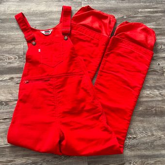 Levi's vintage ski red corduroy overalls Size 10 - $150 - From Rebecca