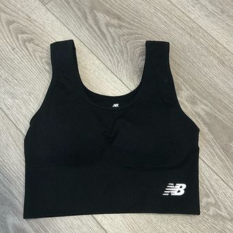 New Balance Black Seamless Scoop Back Sports Bra Size Small