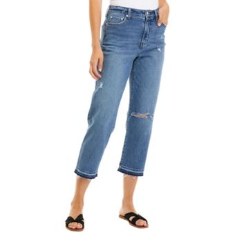 High-Waist Straight-Leg Jeans - White - Curvy Fit