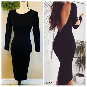 Backless Midi Dress - Bodycon Midi Dress - Black Midi Dress - Lulus