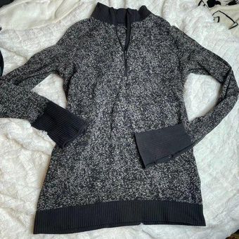 Lululemon Rest Less 1/2 Zip Black Grey Heather Pullover Jacket Running  Small - $42 - From bria