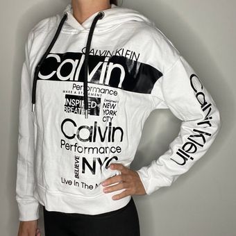 Calvin Klein Modern Cropped Hoodie Sweatshirt