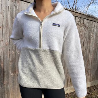 Patagonia white fleece pullover top