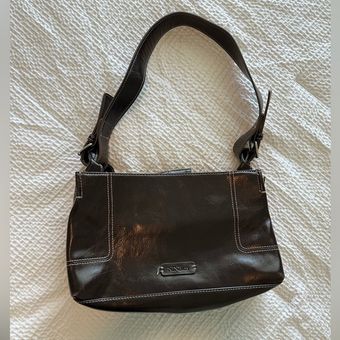 Bags, Brown Faux Leather Small Pouch