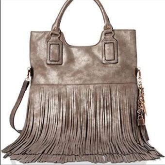 ALDO crossbody fringe bag w strap taupe bohemian 41 From