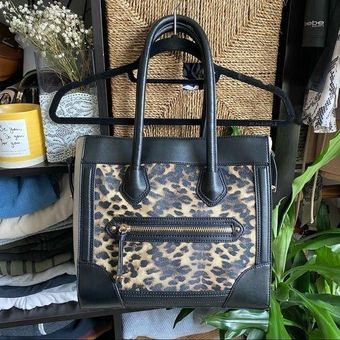 ALDO Leopard Black Gold Purse Tote GREAT CONDITION