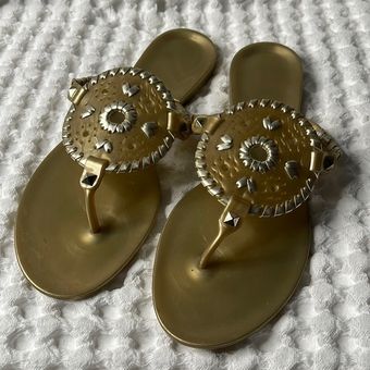 Jack Rogers Gold Georgica Jelly Sandals Size 7 25 From Natalie