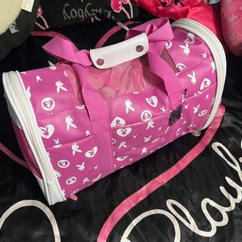 Monogram Pet Carrier: Pink