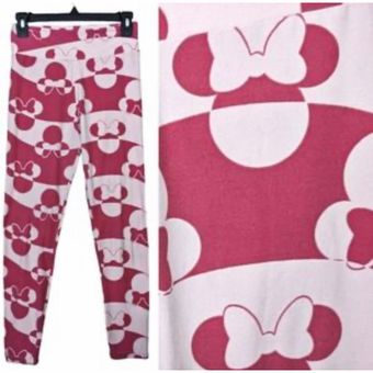 LuLaRoe Disney OS Minnie Mouse Pink Rose Colored Leggings One Size - $22  (24% Off Retail) - From Margary