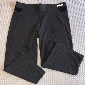 FILA Yoga Running Athletic Athleisure Cropped Capri Leggings M Charcoal  Gray Size M - $24 - From Jennifer
