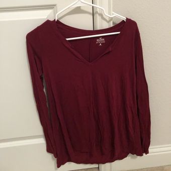 Hollister Women's Red Long Sleeve Shirt Size S