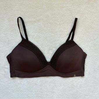 Lucky Brand Bra Lace Trimmed Wireless Bra Brown Size 36B - $11