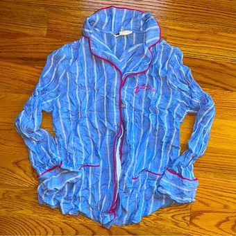 Anthropologie floreat zzz button down striped pajama top size small