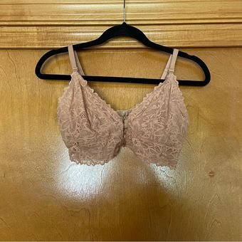 aerie white lace triangle bralette size small euc