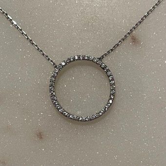 Giani Bernini Clear Cubic Zirconia Circle Necklace