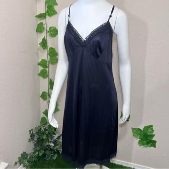 Vassarette Lace Slip Dress Black Size XL - $31 - From Renee