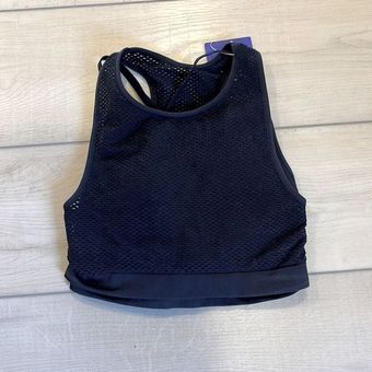 Joy Lab Sport Bra XS Black Mesh High Neck Athletic Work Out Tank Women Top  Yoga - $20 New With Tags - From Alexis