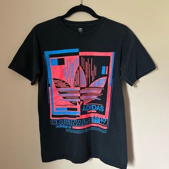 Adidas originals 1949 Y2K neon trefoil graphic t shirt 28
