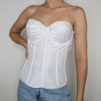 8950 Dominique Corset - Satin White