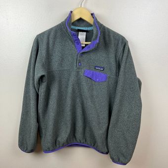 Patagonia Jacket Synchilla Snap T Fleece Sweater Pullover Gray