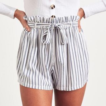 High Rise Paper Bag Shorts | Ardene