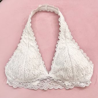 Gilly Hicks, Intimates & Sleepwear, Gilly Hicks White Lace Halter Bralette  Size S
