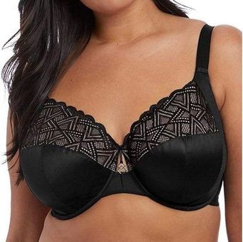 Elomi Lydia Black Stretch Lace Bandless Underwire Bra 38J 38 J Size  undefined - $28 - From Jenny