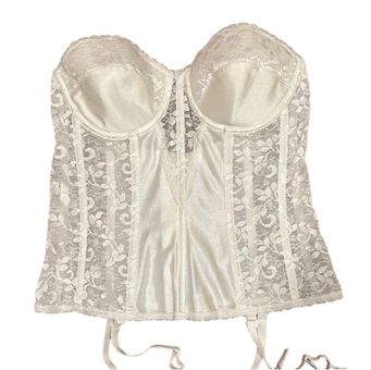 Vintage Longline Strapless Bustier Corset Top White Size M - $48 - From  Karen